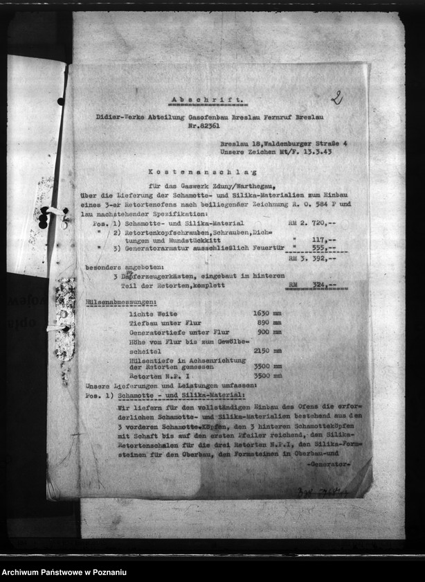 Obraz 6 z jednostki "Gaswerk - Treustädt (Zduny)"