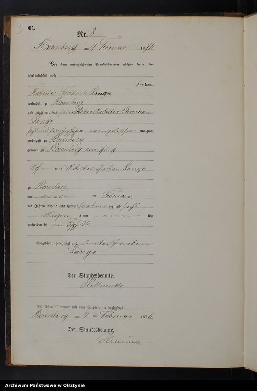 Obraz 11 z jednostki "Sterbe-Neben-Register Nr 1 - 107"