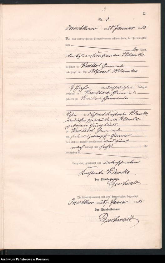 Obraz 6 z jednostki "Sterbe-Neben-Register"