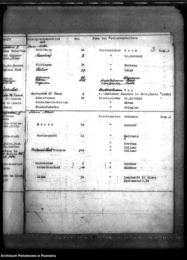Obraz 7 z jednostki "Verzeichnis der Forstämter"