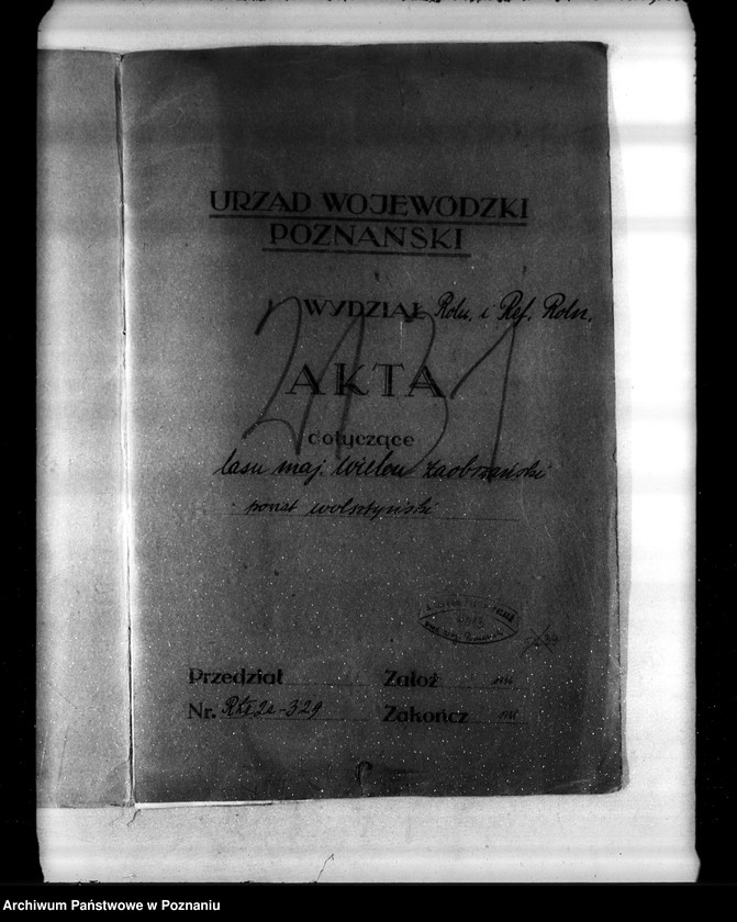 image.from.unit.number "Majętność leśna Wieleń Zaobrzański powiat wolsztyński"