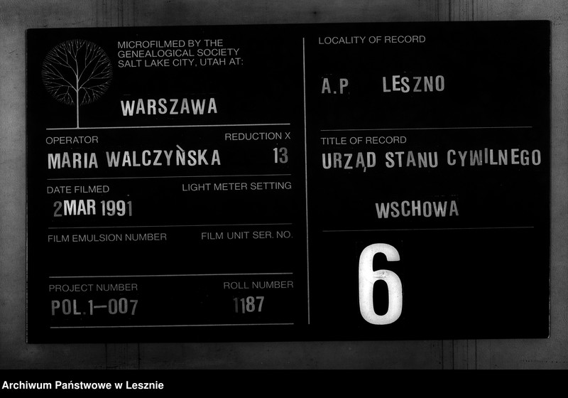 Obraz 1 z jednostki "[Księga małżeństw - Wschowa północ]"