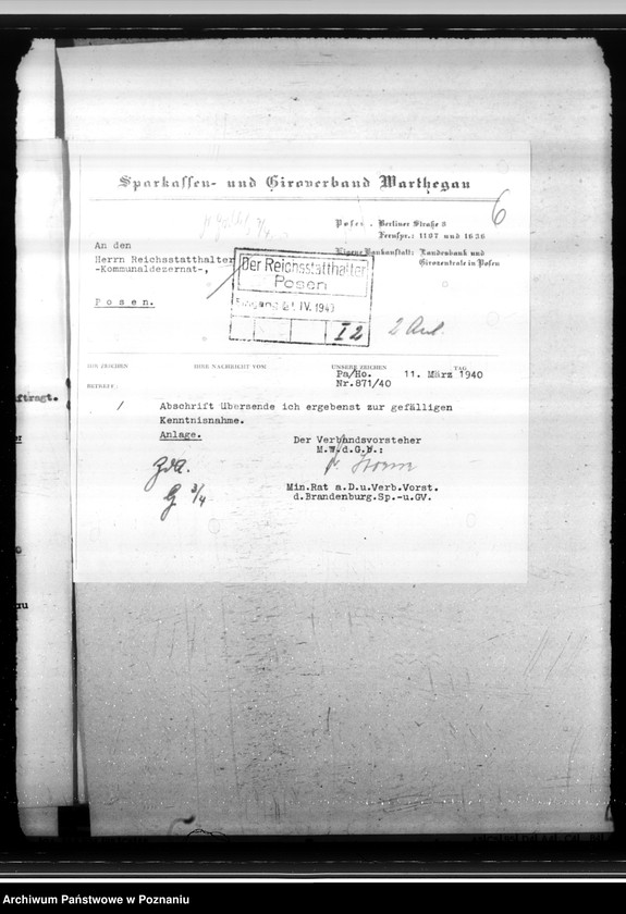 Obraz 11 z jednostki "Sparkassen und Giroverband Wartheland"