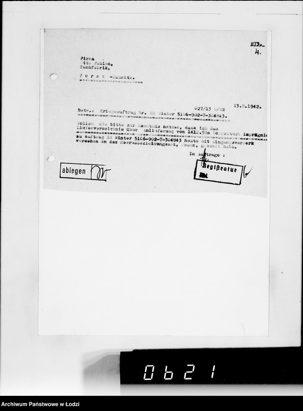 Obraz 9 z jednostki "[Korespondencja z urzędami, instytucjami i firmami] Lit.Fa-Fy."