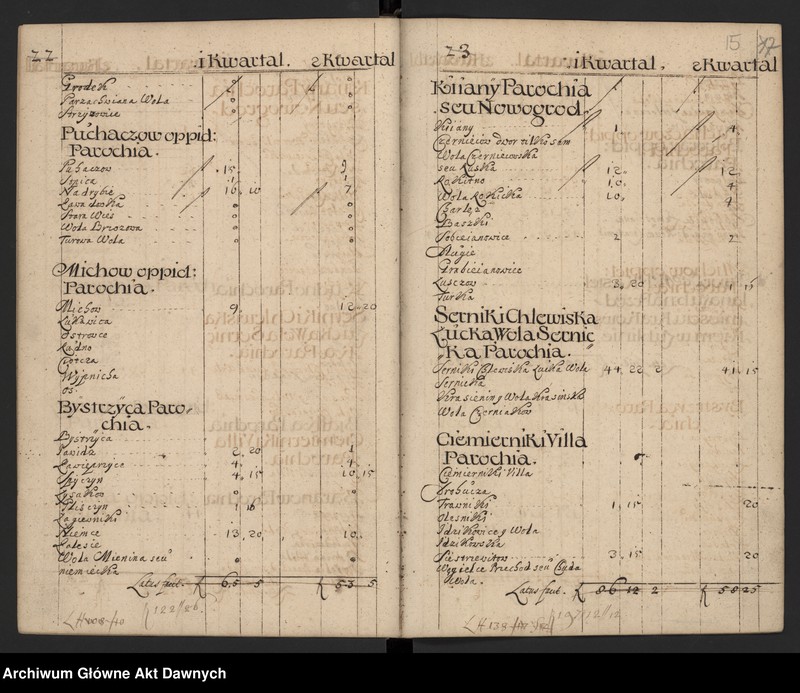 image.from.unit.number "Regestr percepty szelążnego, podatków od różnych likworów constitutione sejmu warszawskiego uchwalonego a prima Mai w woj. lubelskim."