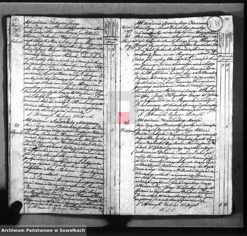image.from.unit.number "Akta urodzonych gminy wiżańskiey obwodu seyneńskiego, w województwie augustowskim od dnia 1-go stycznia do dnia 31 grudnia 1824 roku"