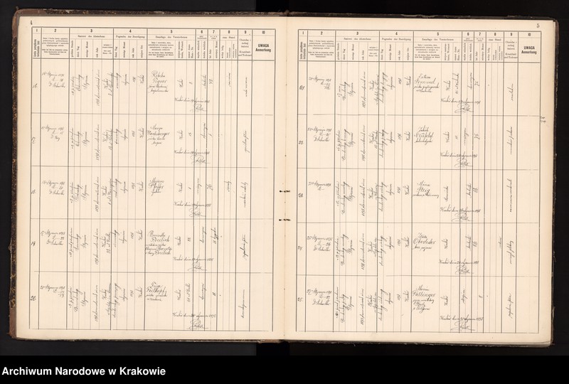 image.from.unit.number "Księga obejmująca wpisy wypadków śmierci Izraelitów w okręgu metrykalnym Krakowskim na rok 1898"