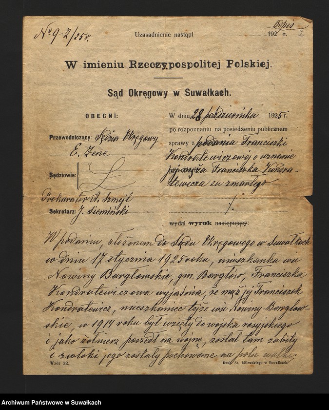 image.from.unit.number "Dokumenty do aktów metrykalnych parafii maryawickiej w Filipowie za 1927 rok"