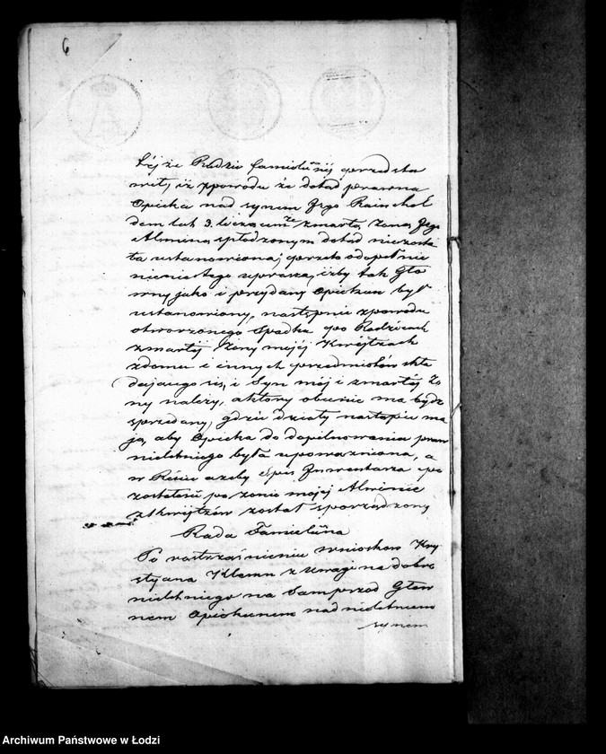 Obraz 10 z jednostki "Akta tyczące się ustanowienia opieki nad nieletnim Reinholdem Klemm po zmarłej Alwinie z Kurtzów Klemm pozostałym synem"