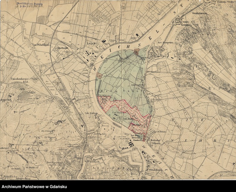 Obraz 3 z jednostki "Gdańsk. Plan miasta oraz fortyfikacji"