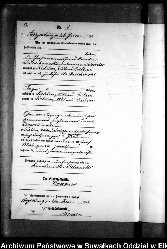 image.from.unit.number "Sterbe-Neben-Register des Preussischen Standes-Amtes Kehlen Kreis Angerburg"