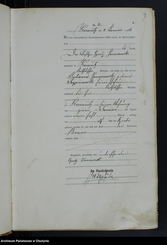 Obraz 6 z jednostki "Geburts-Haupt-Register Nr 1 -85, 1-77, 1-92, 1-76"