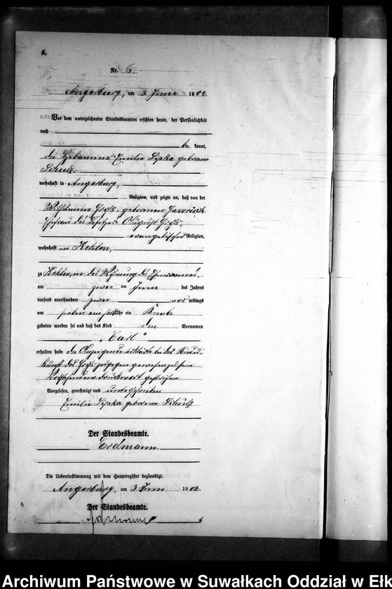 image.from.unit.number "Geburts-Neben-Register des Preussischen Standes-Amtes Kehlen Kreis Angerburg"