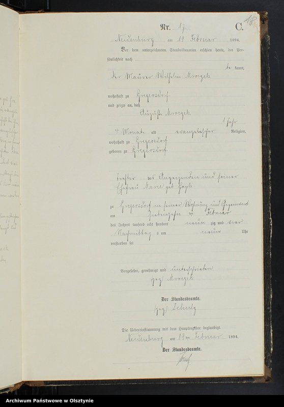image.from.unit.number "Sterbe-Neben-Register Nr 1 - 71"