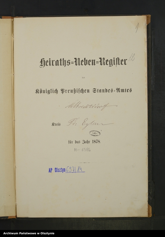 image.from.unit.number "Heiraths-Neben-Register Nr 1 - 11"