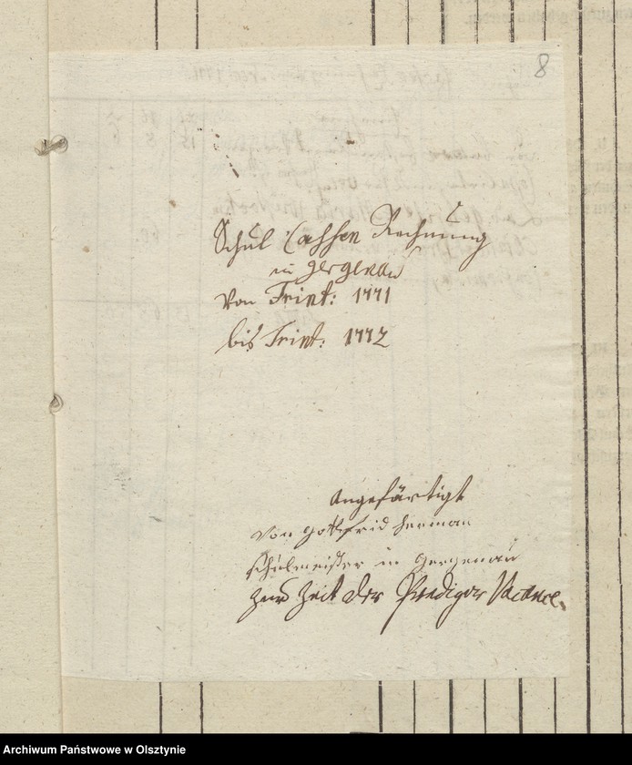 image.from.unit.number "Tabelle der Kirch- und Land-Schulen des Kirchspiel Georgenau"