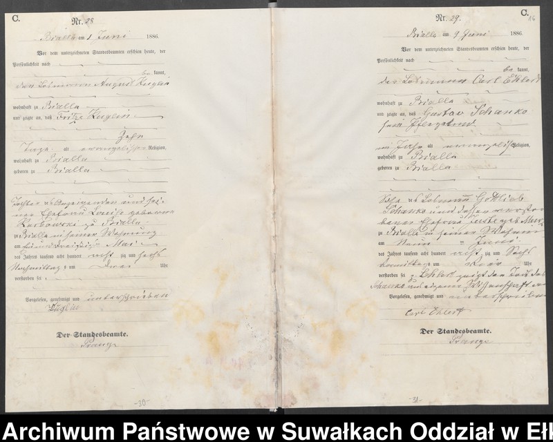 image.from.unit.number "Sterbe-Haupt-Register des Königlichen Preussischen Standes-Amtes Bialla Kreis Johannisburg"