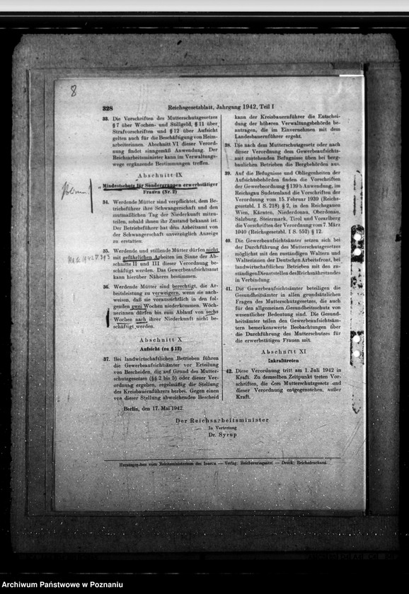 Obraz 12 z jednostki "Mutterschutz vom 17. V. 1942."