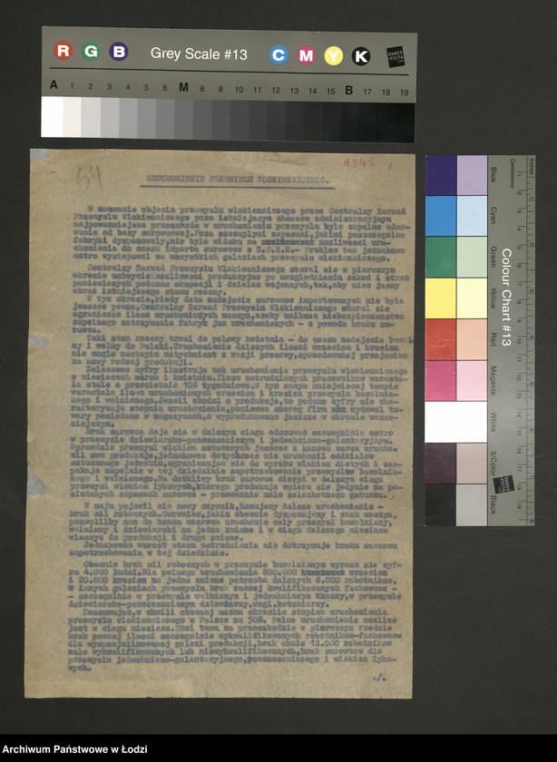 Obraz 2 z jednostki "Centralny Zarząd Przemysłu Włókienniczego; sprawozdania produkcyjne [opisowe, tabele i wykresy]"