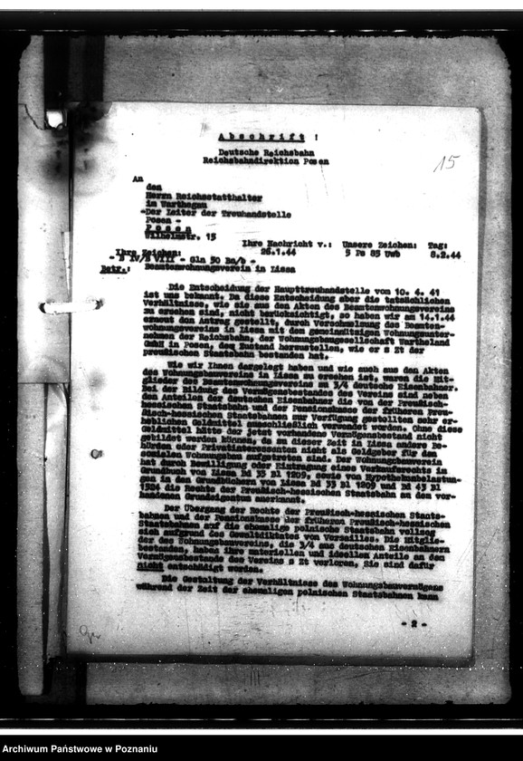 Obraz 19 z jednostki "Beamtenwohnungsverein in Lissa (Leszno)"