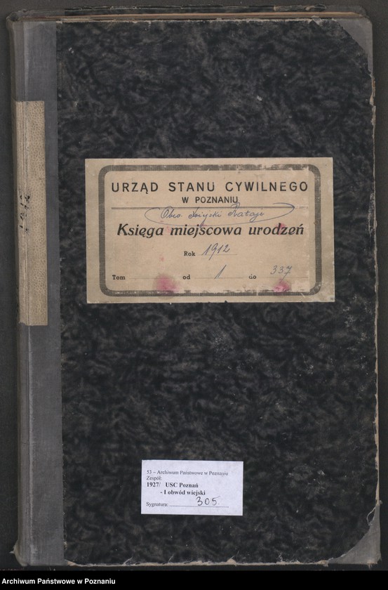 Obraz 2 z jednostki "Księga miejscowa urodzeń [Rejestr główny urodzeń]"