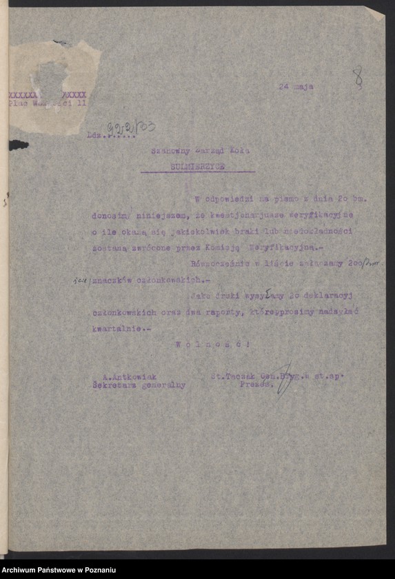 Obraz 12 z jednostki "Sulmierzyce, powiat Krotoszyn - akta koła."