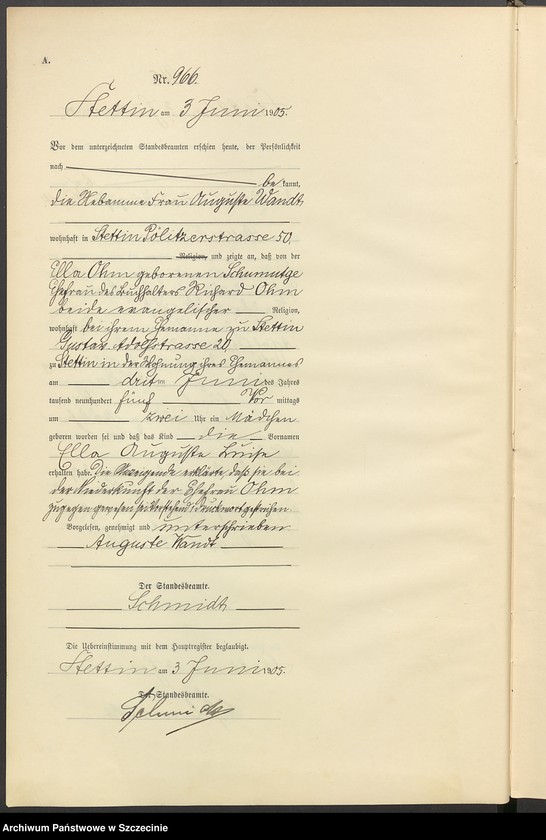 Obraz 14 z jednostki "Geburts-Register (Neben-Register) Band III"