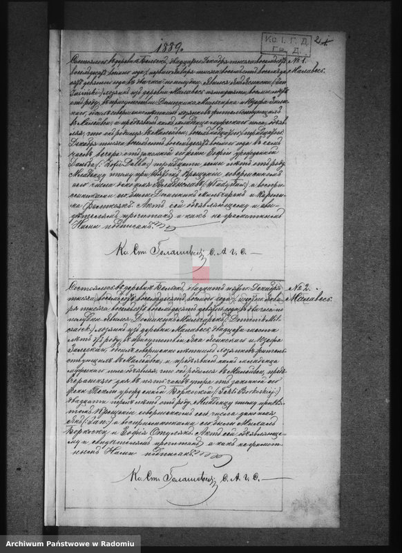 image.from.unit.number "[Duplikat akt urodzonych, zaślubionych i zmarłych parafii Belsk za 1889 r.]"