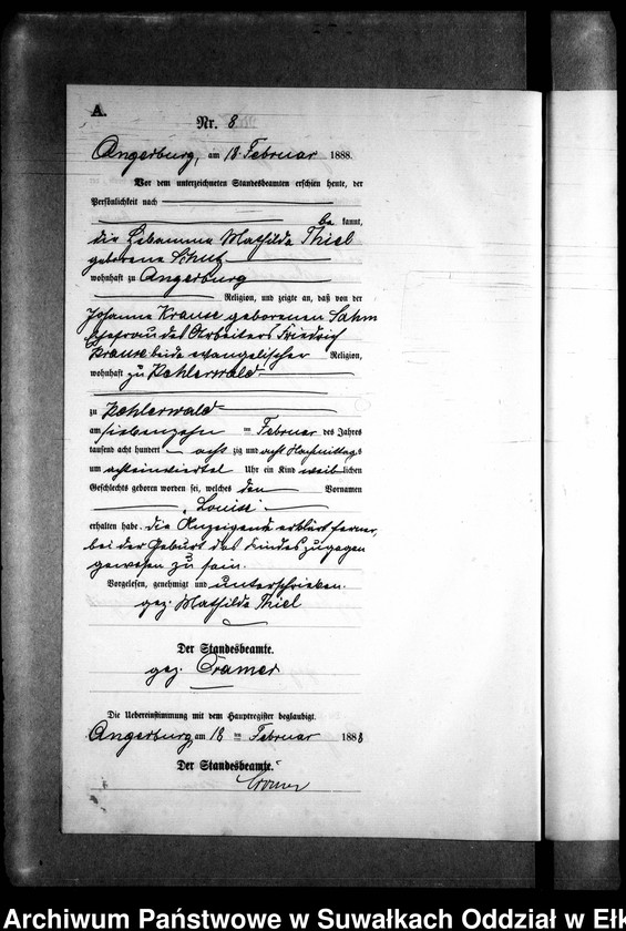 image.from.unit.number "Geburts-Neben-Register des Preussischen Standes-Amtes Kehlen Kreis Angerburg"