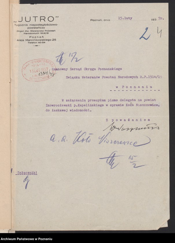 Obraz 7 z jednostki "Niszczewice, powiat Inowrocław - akta koła."