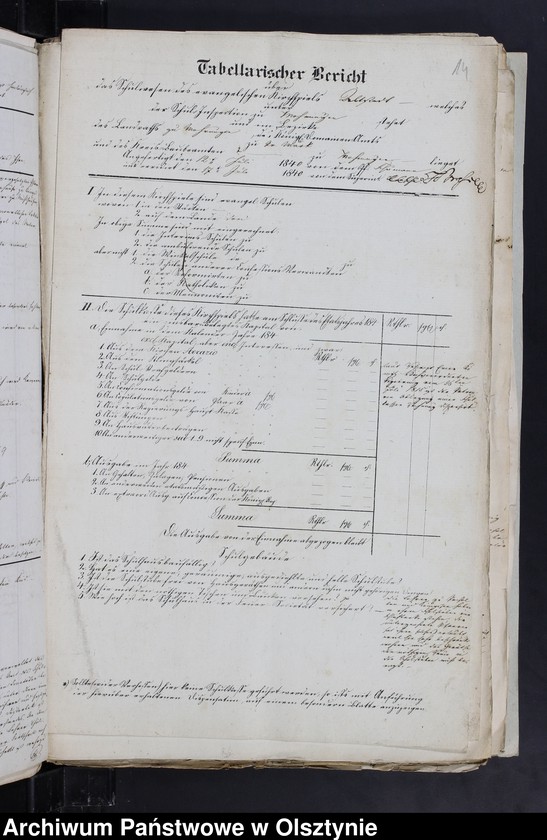 image.from.unit.number "Tabellarischer Bericht über des Schulwesen des evangelischen Kirchspiels"