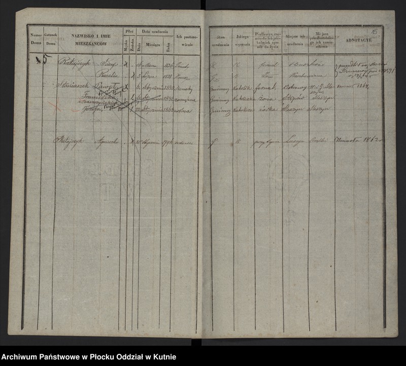 image.from.unit.number "Księga ludności [stałej] gminy Żychlin, a mianowicie wsi: Orątki, Buszków, Kazanki, Tretki, Chochołów, Kaczkowizna, Zagroby, Leśne i Kędziory od roku 1861"