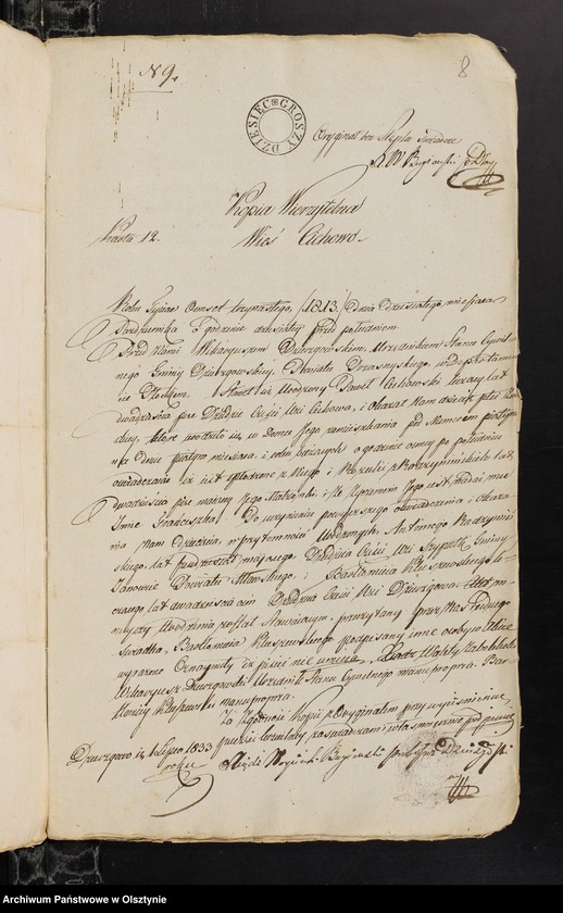 image.from.unit.number "Annexa Slubne z parafii Janowieckiey Obwodu Mławskiego z Roku 1833"