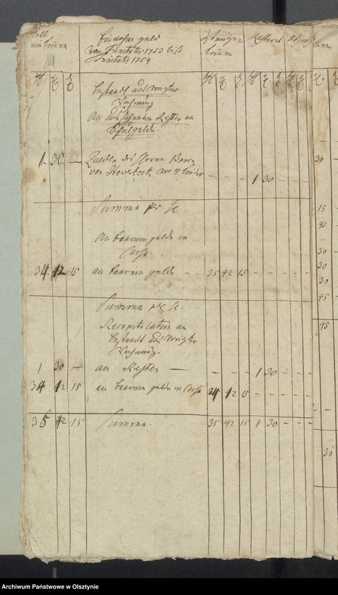 image.from.unit.number "Schwarzsteinsche Schulen Rechnung über Einnahme und Ausgabe"