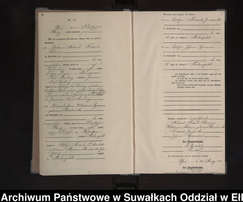 image.from.unit.number "Heiraths-Neben-Register des Königlichen Preussischen Standes-Amtes Orlen Kreis Loetzen"