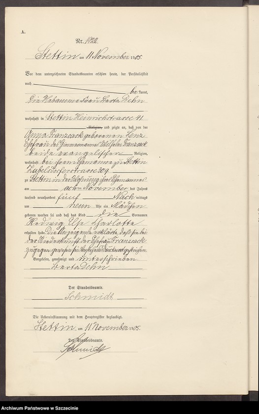 Obraz 16 z jednostki "Geburts-Register (Neben-Register) Band V"