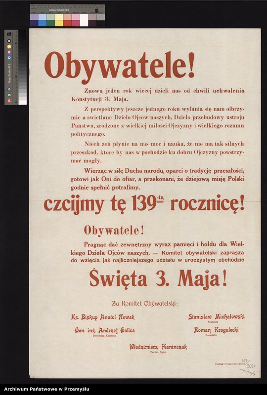 image.from.collection.number "Uchwalenie Konstytucji 3 Maja - obchody rocznicowe w Przemyślu"