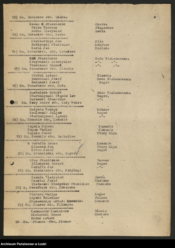 Obraz 4 z jednostki "Wybory do Sejmu okręg X powiat Końskie [- wykazy uprawnionych do głosowania, trójek partyjnych, składy Obwodowych Komisji Wyborczych ]"