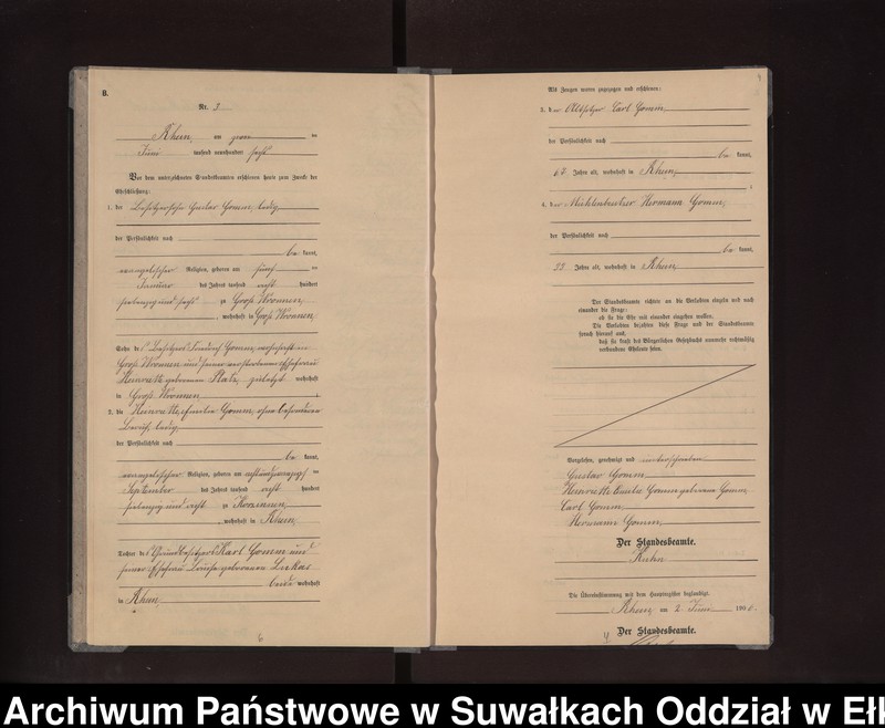 image.from.unit.number "Heirats-Neben-Register des Preussischen Standes-Amtes Rhein Kreis Lötzen"