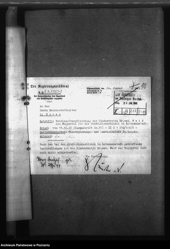 Obraz 14 z jednostki "Notdienstverpflichtung der Ärzte"