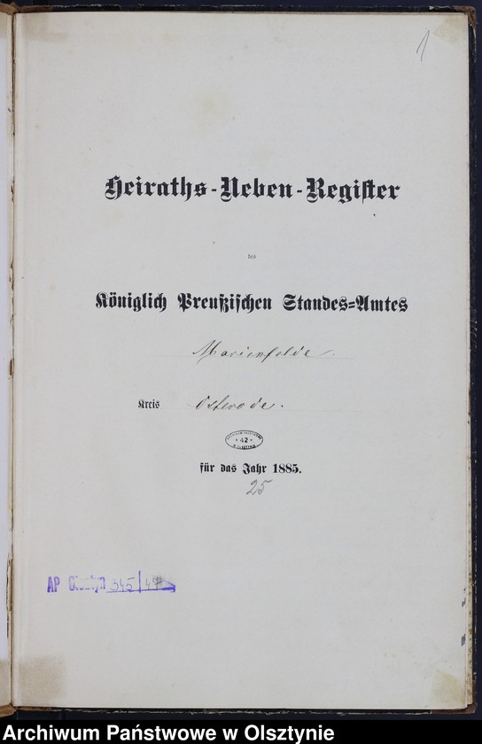 image.from.unit.number "Heiraths-Neben-Register Nr 1 - 30"