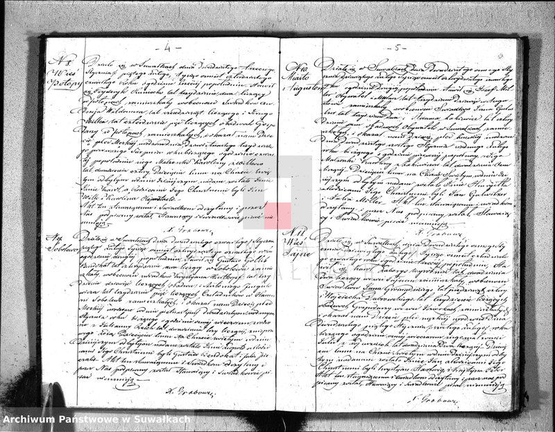 image.from.unit.number "Duplikat Akt Cywilnych Urodzeń, Zaślubień i Zeyść Parafij Ewangelickiey Suwałki pro 1844"