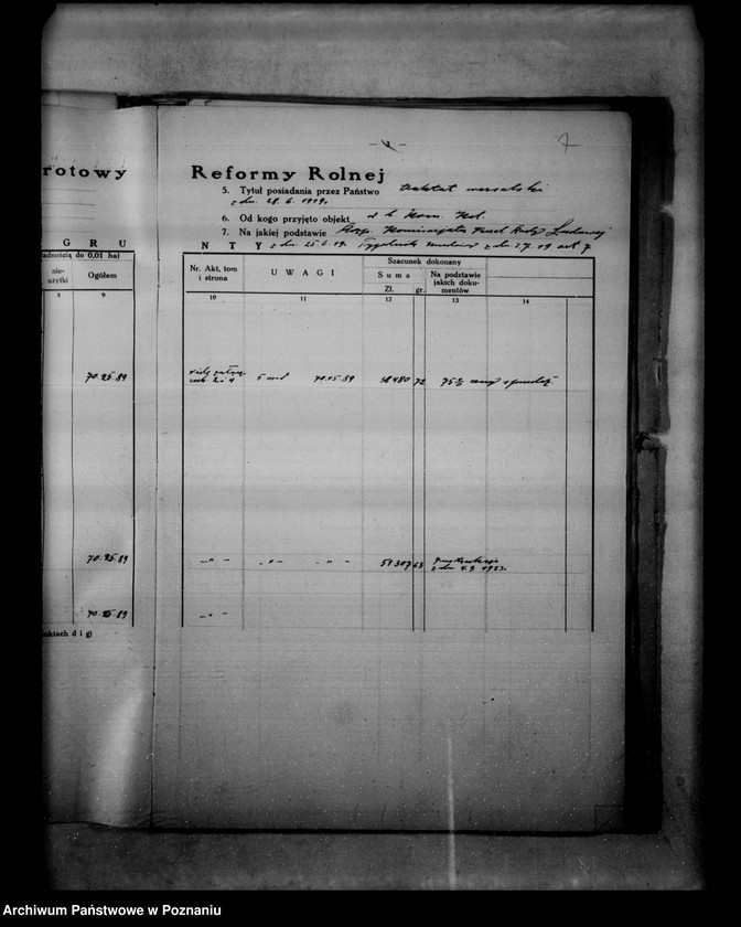 Obraz 11 z jednostki "/Wykaz szacunku przyjęcia dla państwowych nieruchomości ziemskich rozparcelowanych przed 1932/"