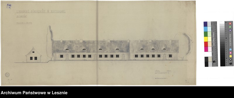 Obraz z jednostki "Jabłonna - powiat wolsztyński. Dokumentacja projektowa służbowego budynku gospodarczego żandarmerii."