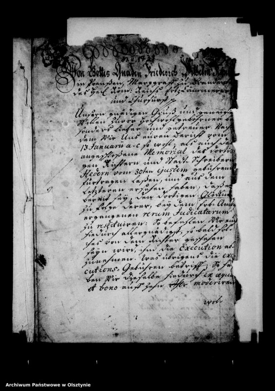 image.from.unit.number "Entscheidung in der Beschwerde des Commissarius loci gegen den Hauptmann in Gilgenburg in der Sache des Stadt Richters Heder und des Tuchmachers und Glöckners Demsky daselbst"