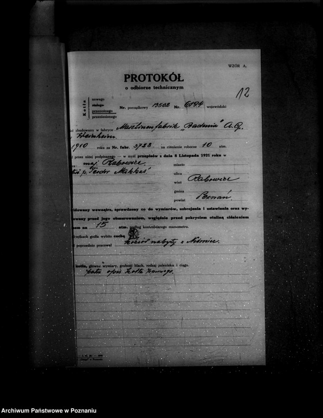 Obraz 17 z jednostki "Gospodarstwo rolne Rabowice powiat poznański nr woj. kotła 6194"