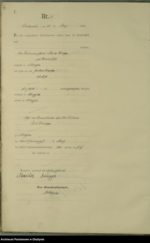 image.from.unit.number "Sterbe-Haupt-Register Nr 1 - 71"