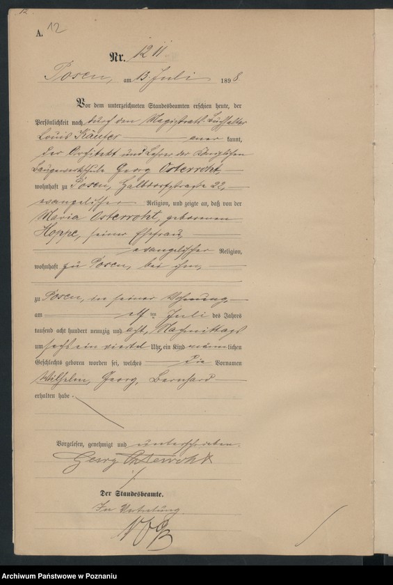 Obraz 15 z jednostki "Księga urodzeń t. III"