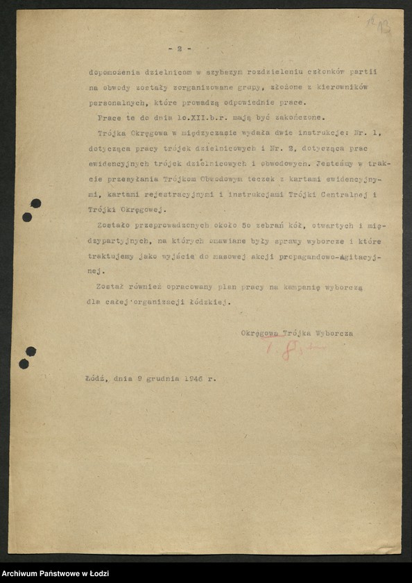 Obraz 14 z jednostki "Wybory do Sejmu Ustawodawczego; instrukcje, zarządzenia, okólniki, sprawozdania dotyczące kampanii wyborczej"
