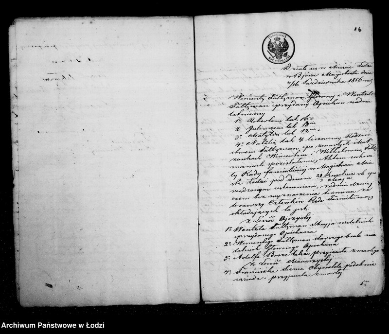 Obraz 13 z jednostki "Akta tyczące się ustanowienia opieki nad nieletnimi Robertem, Juliuszem – synami i Matyldą i Natalią – córkami rodzeństwem Fattman po zmarłych Wincentym i Wilhelminie małżonkach Fattman"